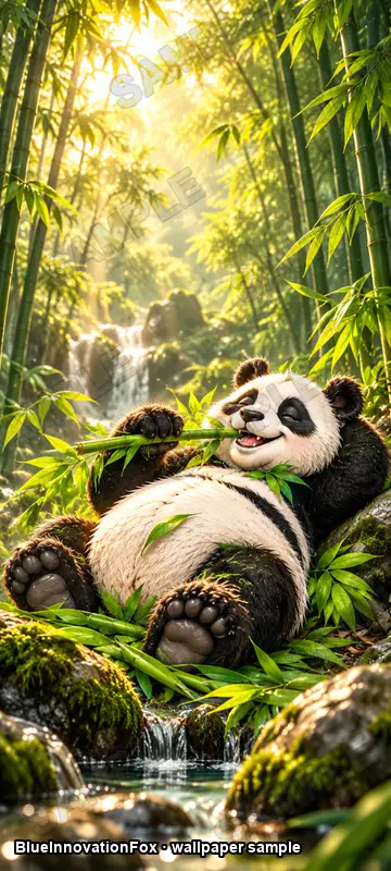 Animal Panda Eat Sleep Bamboo Gen4 · Aperçu