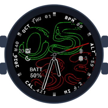 Aqua Look Big Numbers Gen3 fēnix 5S Plus