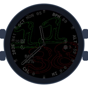 Aqua Look Big Numbers Gen3 Forerunner 265
