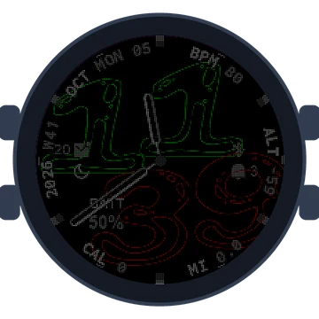 Aqua Look Big Numbers Gen3 Forerunner 265s