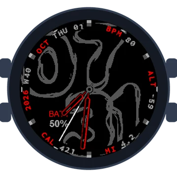 Lava Flow Big Numbers Gen3 fēnix 5 Plus