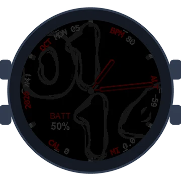 Lava Flow Big Numbers Gen3 fēnix 8