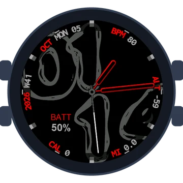 Lava Flow Big Numbers Gen3 fēnix 8