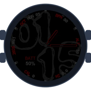 Lava Flow Big Numbers Gen3 fēnix 8 Pro