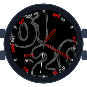 Lava Flow Big Numbers Gen3 – fēnix 9 Pro 47mm