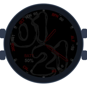 Lava Flow Big Numbers Gen3 fēnix 9 Pro