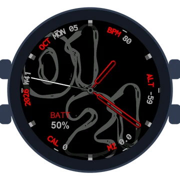 Lava Flow Big Numbers Gen3 fēnix 9 Pro