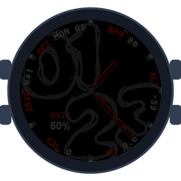 Lava Flow Big Numbers Gen3 fēnix E