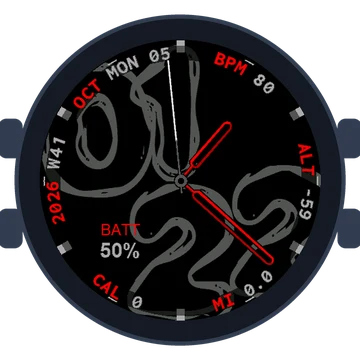 Lava Flow Big Numbers Gen3 fēnix E