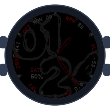 Lava Flow Big Numbers Gen3 Forerunner 165