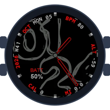 Lava Flow Big Numbers Gen3 Forerunner 165