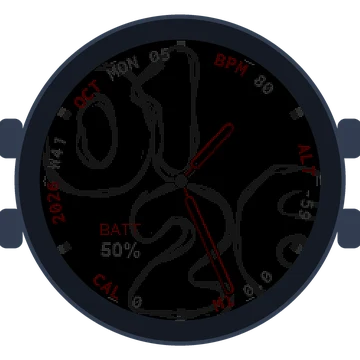 Lava Flow Big Numbers Gen3 Forerunner 170