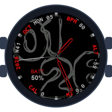 Lava Flow Big Numbers Gen3 Forerunner 170