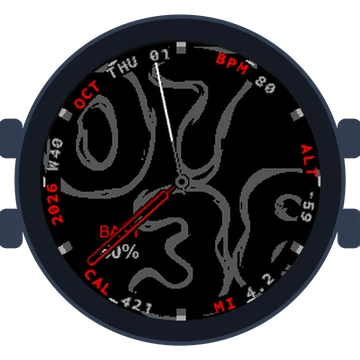 Lava Flow Big Numbers Gen3 Forerunner 245