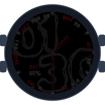 Lava Flow Big Numbers Gen3 Forerunner 265s