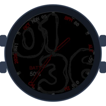 Lava Flow Big Numbers Gen3 Forerunner 970