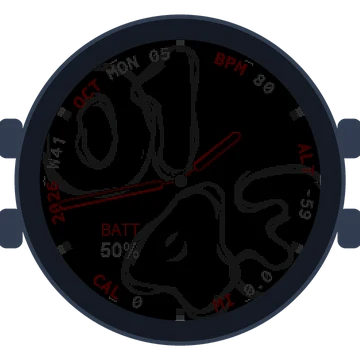 Lava Flow Big Numbers Gen3 Venu 2