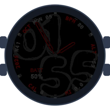 Lava Flow Big Numbers Gen3 vívoactive 6