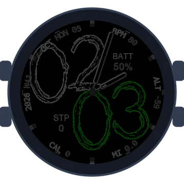 Chalky Look Big Numbers Gen3 D2 Mach 2 Pro
