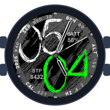 Chalky Look Big Numbers Gen3 fēnix 5