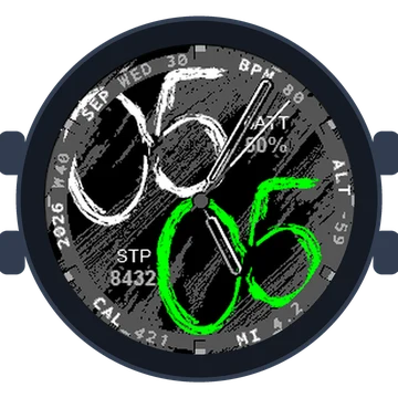 Chalky Look Big Numbers Gen3 fēnix 5 Plus