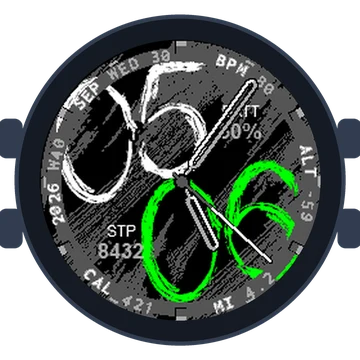 Chalky Look Big Numbers Gen3 fēnix 5S