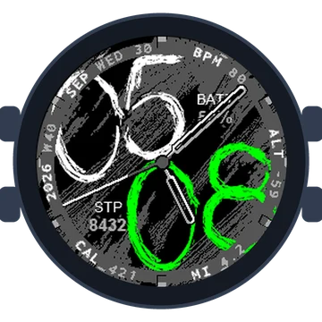 Chalky Look Big Numbers Gen3 fēnix 5X