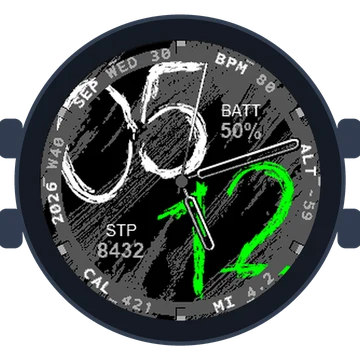 Chalky Look Big Numbers Gen3 fēnix 6 Pro