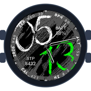 Chalky Look Big Numbers Gen3 fēnix 6S