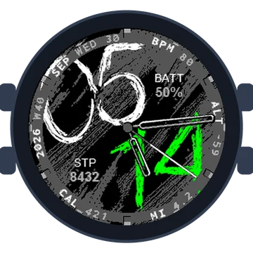 Chalky Look Big Numbers Gen3 fēnix 6S Pro