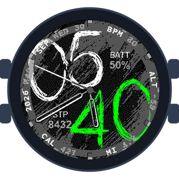 Chalky Look Big Numbers Gen3 fēnix 7