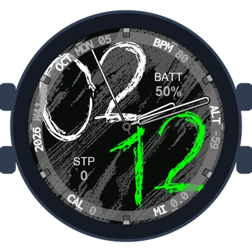Chalky Look Big Numbers Gen3 fēnix 8