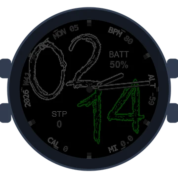 Chalky Look Big Numbers Gen3 fēnix 8 Pro