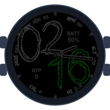 Chalky Look Big Numbers Gen3 fēnix 9