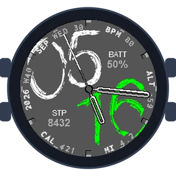 Chalky Look Big Numbers Gen3 fēnix Chronos