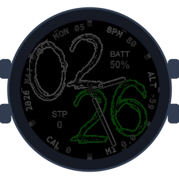 Chalky Look Big Numbers Gen3 Forerunner 265s