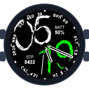 Chalky Look Big Numbers Gen3 Forerunner 55