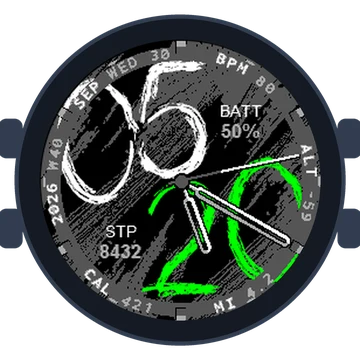 Chalky Look Big Numbers Gen3 Forerunner 645