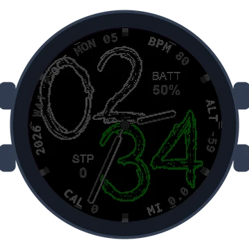 Chalky Look Big Numbers Gen3 MARQ (Gen 2) Aviator