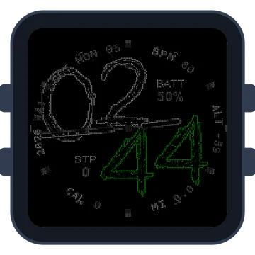 Chalky Look Big Numbers Gen3 Venu Sq 2