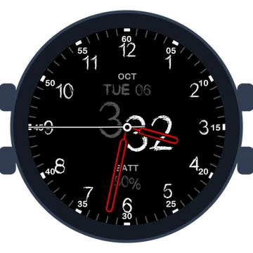 Just Simple Analog Numbers Chalky Gen3 D2 Air
