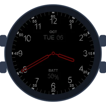 Just Simple Analog Numbers Chalky Gen3 epix (Gen 2)