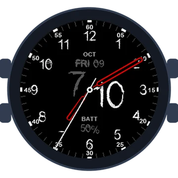 Just Simple Analog Numbers Chalky Gen3 fēnix 6 Pro