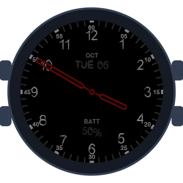Just Simple Analog Numbers Chalky Gen3 fēnix 9 Pro