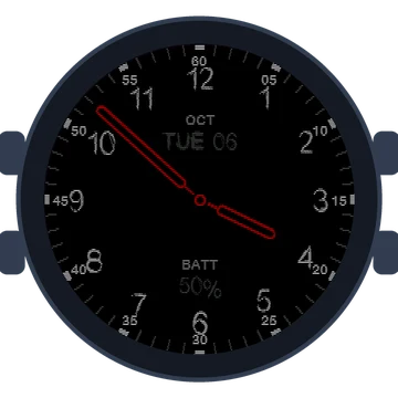 Just Simple Analog Numbers Chalky Gen3 Forerunner 165