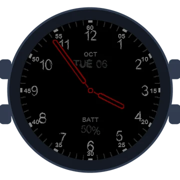 Just Simple Analog Numbers Chalky Gen3 Forerunner 170