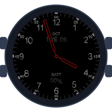Just Simple Analog Numbers Chalky Gen3 Forerunner 265s