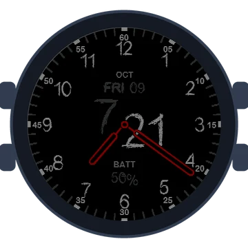 Just Simple Analog Numbers Chalky Gen3 Forerunner 970