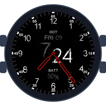 Just Simple Analog Numbers Chalky Gen3 – Instinct 3 AMOLED 45mm