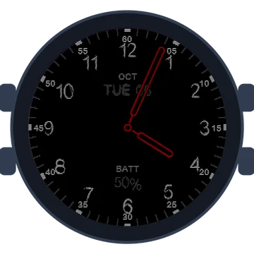 Just Simple Analog Numbers Chalky Gen3 MARQ (Gen 2) Athlete